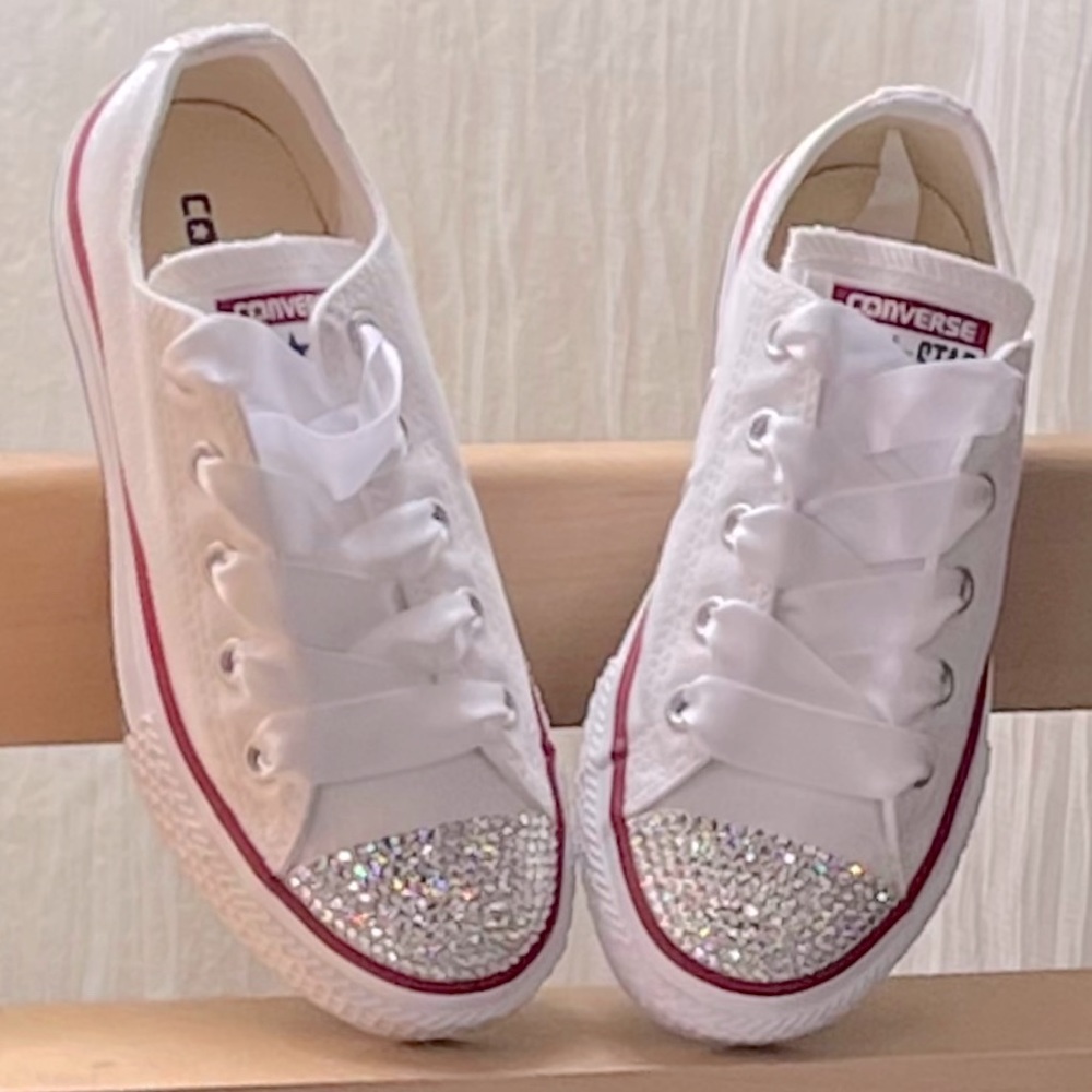 NIB Kid’s Custom Converse with crystals